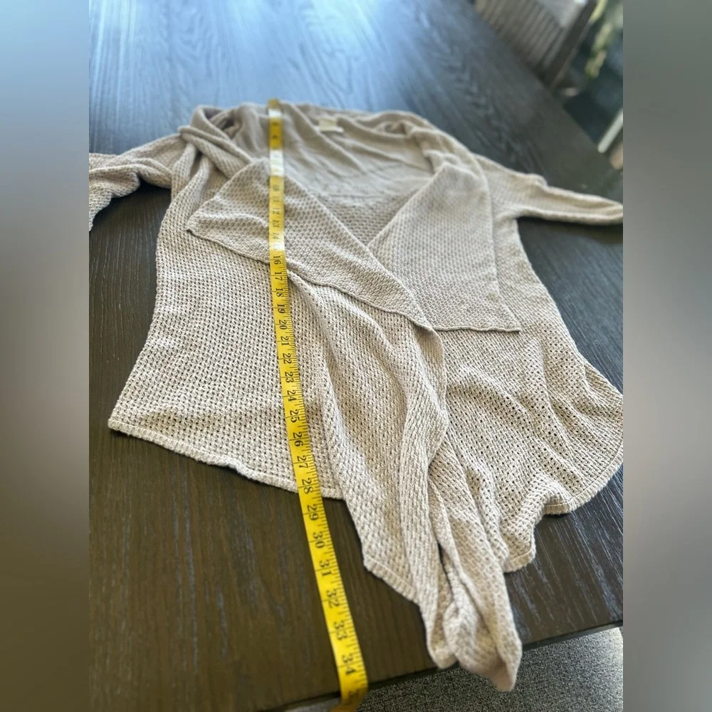 Billabong designer closet cardigan bohemian‎ fringe western oatmeal asymmetrical - Picture 11 of 11